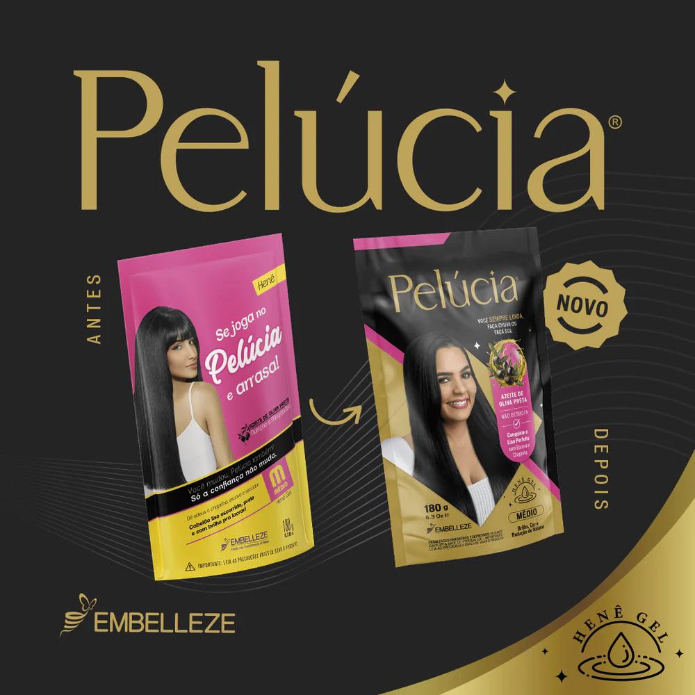Kit 3 Henê Pelúcia Médio Pouch