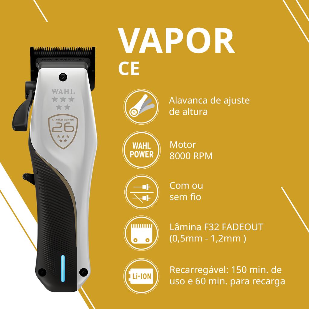 Wahl Máquina De Cortar Cabelo Vapor Ce Bivolt