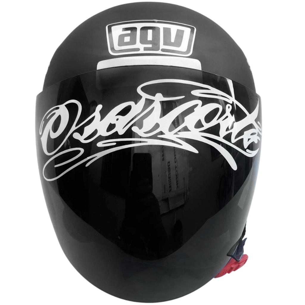 Capacete Liberty New 3 Preto Fosco Personalizado Adesivado Project 46 Vr Viseira Fumê Osascorte