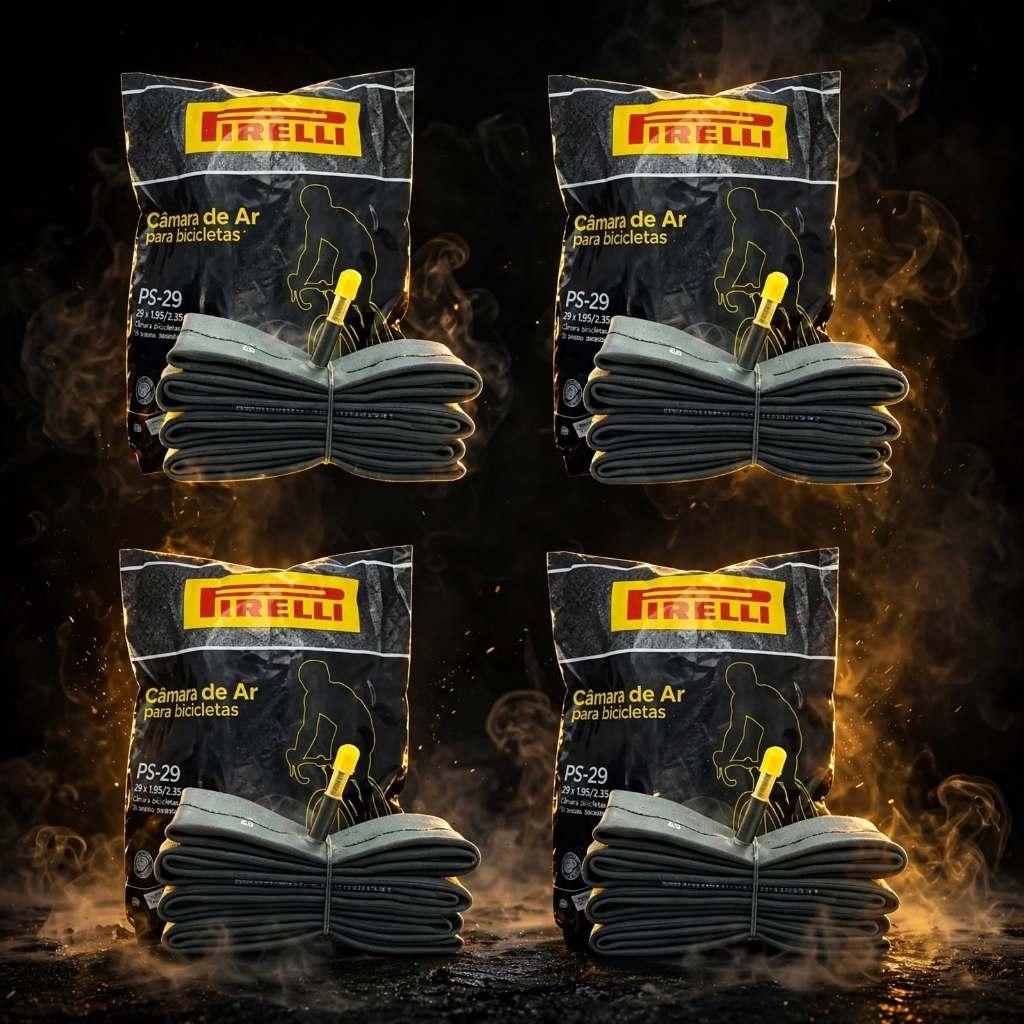 Kit 4 Camaras De Ar Pirelli Aro 29 Bico Grosso 48MM Schrader