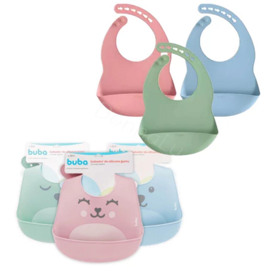 Babador De Silicone Buba Impermeável Com Pega Migalhas Gumy