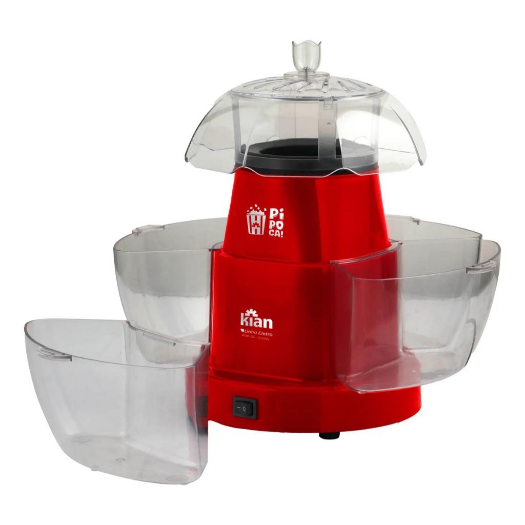 Pipoqueira Elétrica Kian Pop-04 4 Saídas Vermelha