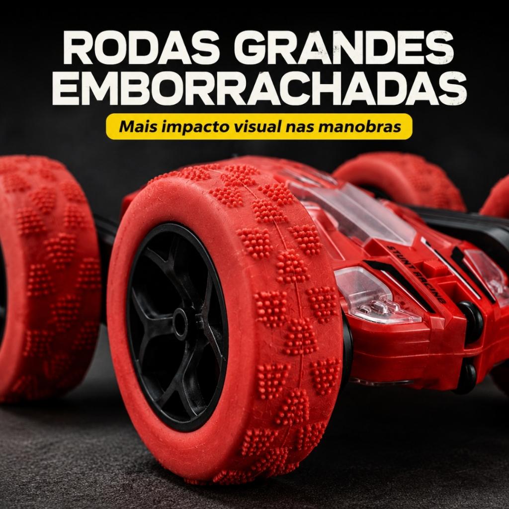 Carrinho De Controle Remoto Giro 360 4x4 Acrobata Recarregável Brinquedo Menino