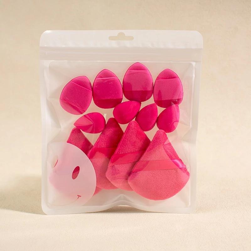 Conjunto12 Peças Esponjas Multifuncionais Para Maquiagem - Aplica Base Blush E Corretivo