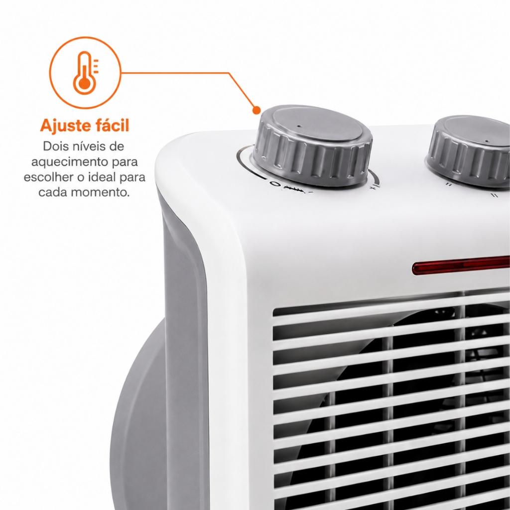 Aquecedor Elétrico Portátil 1500w 3 Em 1 Air Heat 110V Wap