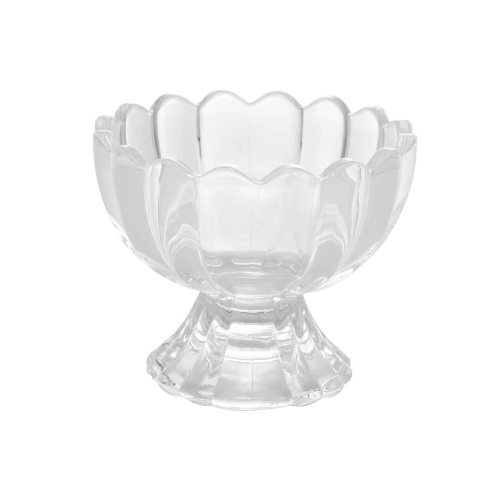 Kit 7 Pecas Bowl Com 6 Tacas De Vidro Para Sobremesa Wolff Conjunto Para Doces Mesa Posta Cafe E Receber Praticidade Uso
