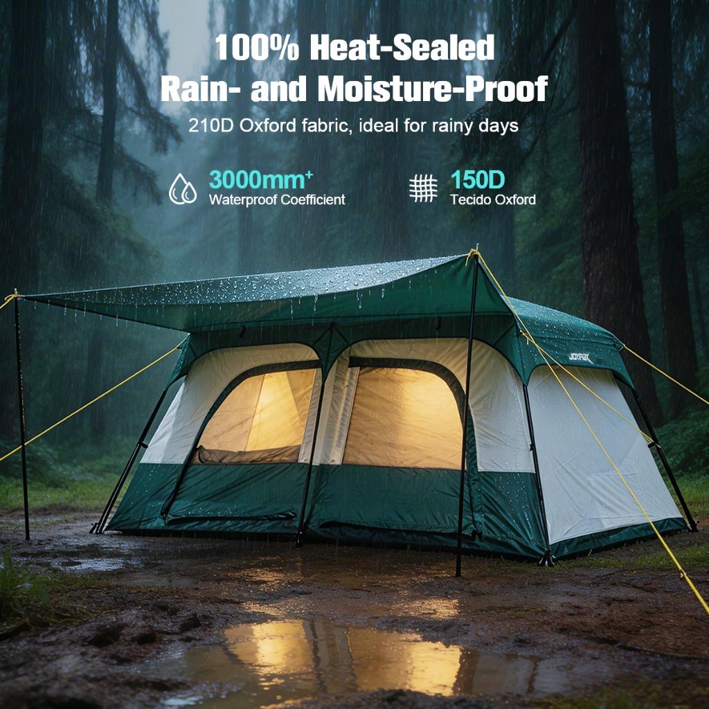 Barraca Camping 12-16 Pessoas Impermeável Tenda Gigante + Varanda Gourmet