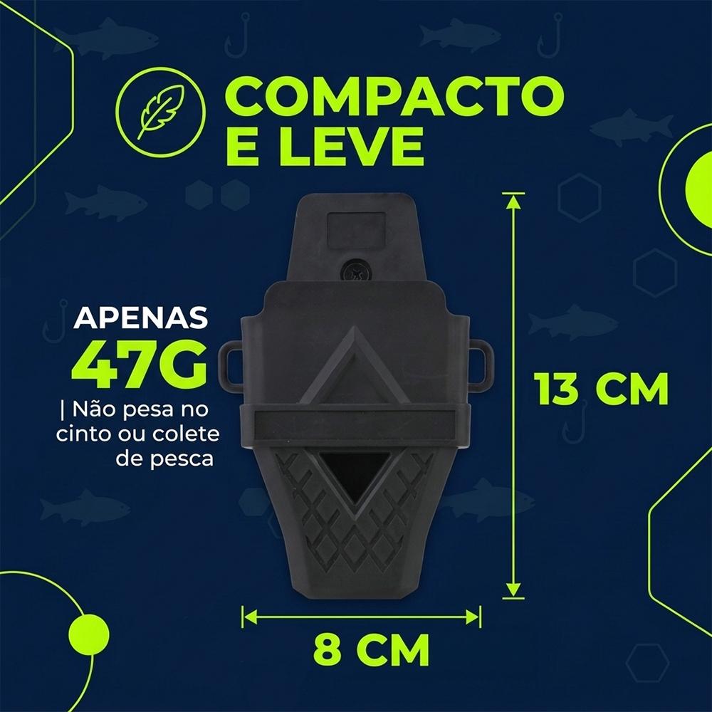 Porta Alicate Pesca Brasil MAX Prendedor 360 - Resistente - Leve - Compacto