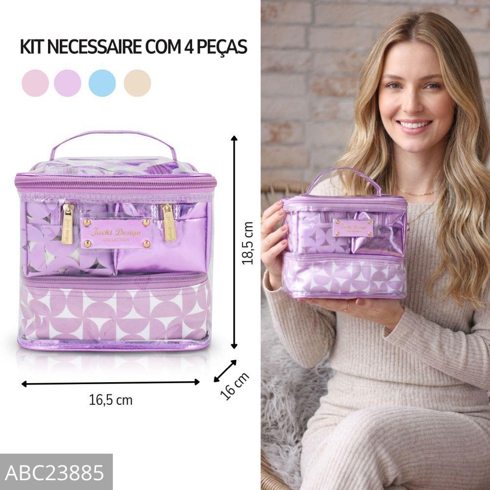 Kit Necessaire Transparente 4 Peças Para Viagens E Passeios O Melhor Custo-benefício Jacki Design