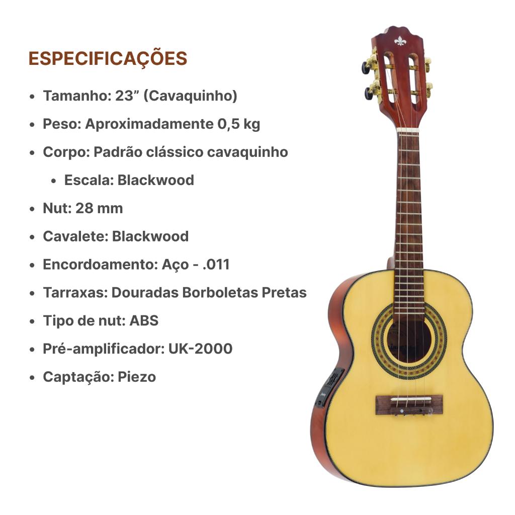 Cavaco Strinberg Cs25e Natural Elétrico Aço+capa/paleta/cabo