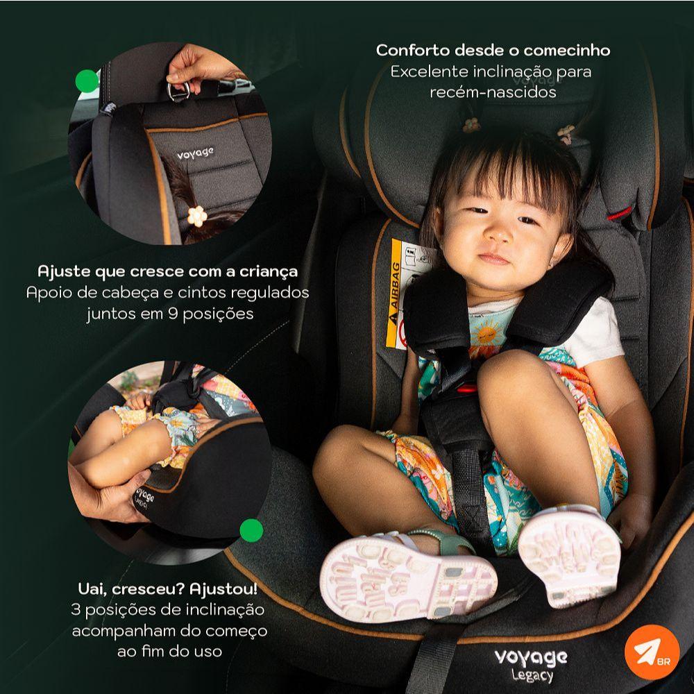 Cadeirinha De Bebê Voyage Legacy Para Carro 0 Até 36kg Cinza Mescla