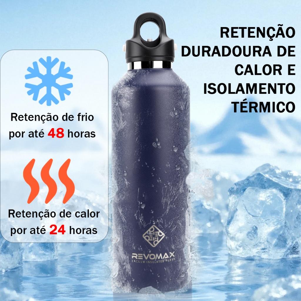 Revomax 950ml Stainless Steel Vacuum Insulated Thermal Bottle Portable Hot Cold Water Flask