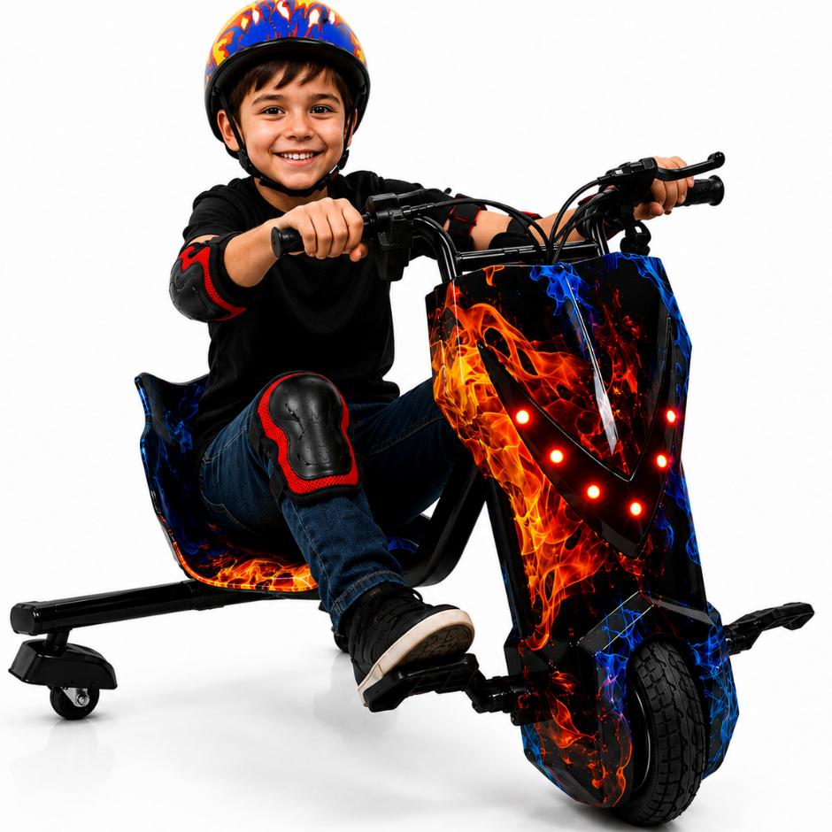 Triciclo Elétrico Drift Motorizado 250w350w Adulto/infantil 3 Velocidades Bluetooth LED C/Kit Proteção