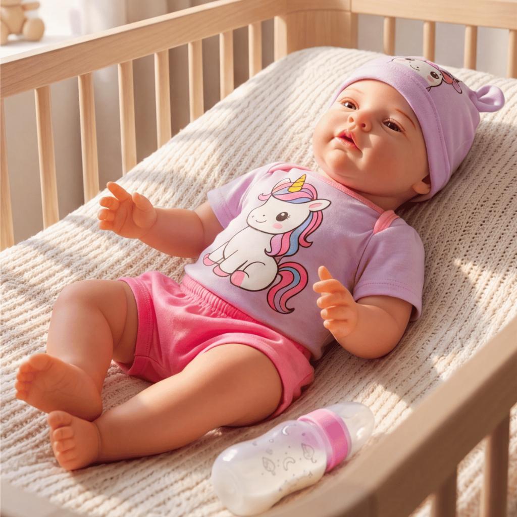 Bebê Reborn Realista Menina Mary Silicone Pode Dar Banho Original