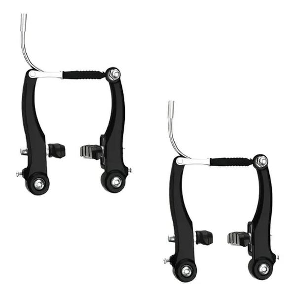 Freio V-brake Bike Mtb Nylon 110mm Sapata Orbital 70mm Preto