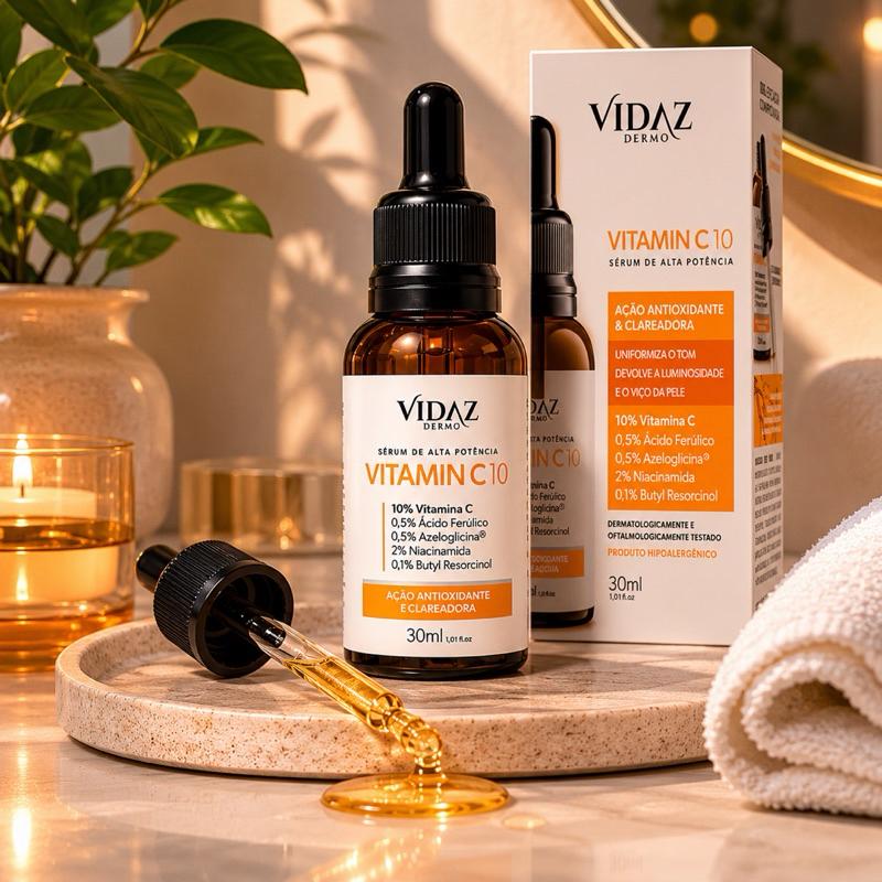 Sérum Facial Vitamina C 10 Clareador Antioxidante Skazi Vidaz 30ml