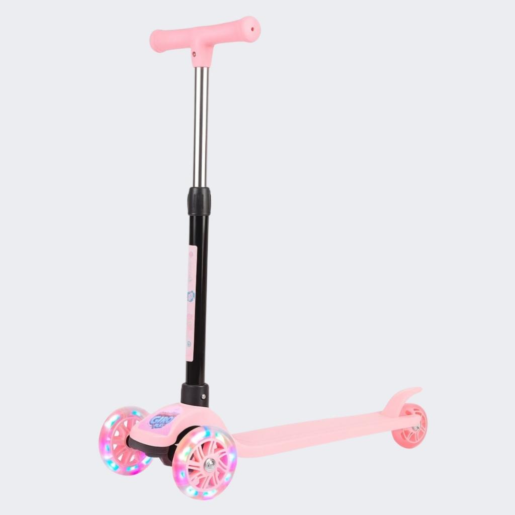 Patinete Dobrável Infantil 3 Rodas Com LED - Castela
