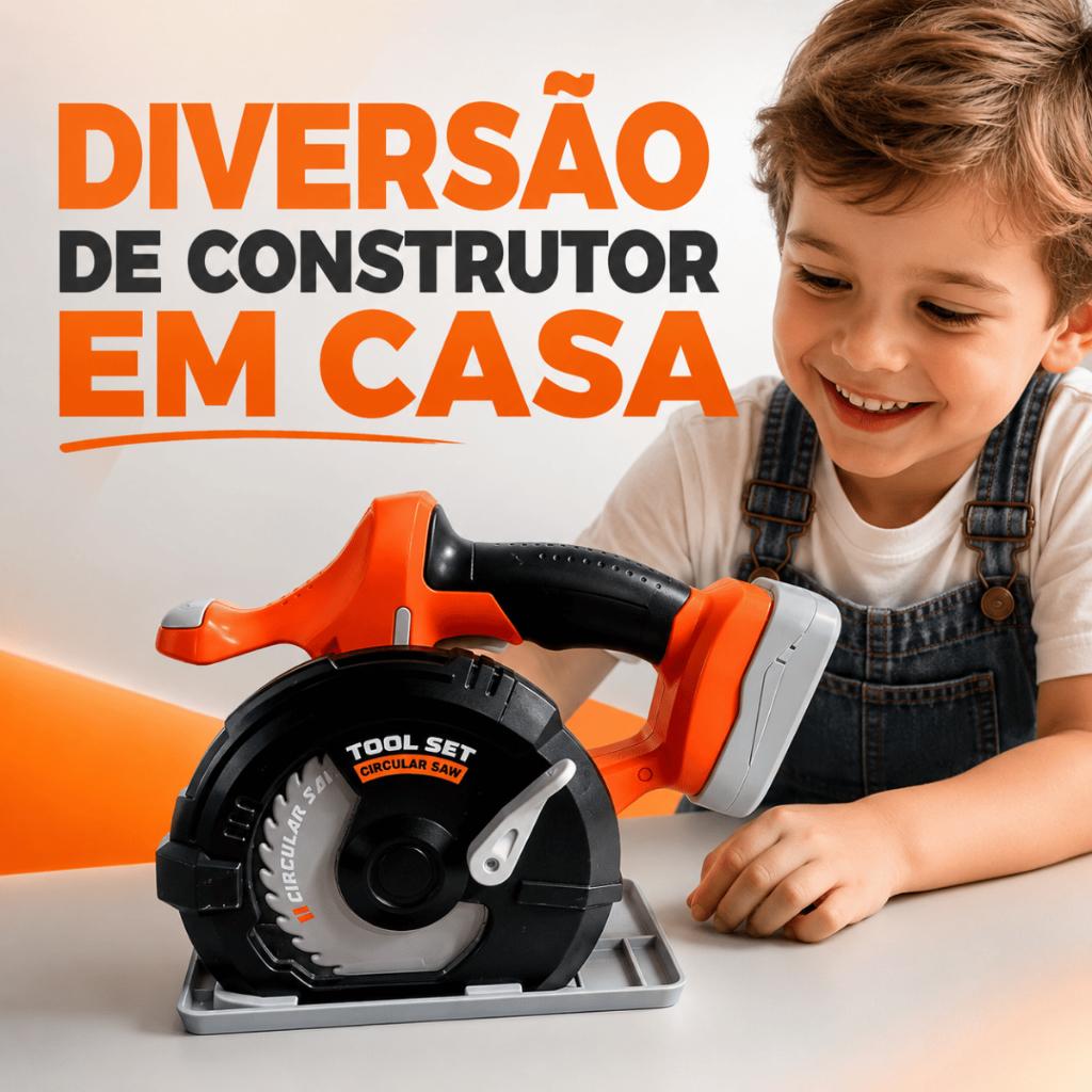 Serra Circular Infantil De Brinquedo Com Som Ferramenta Criança