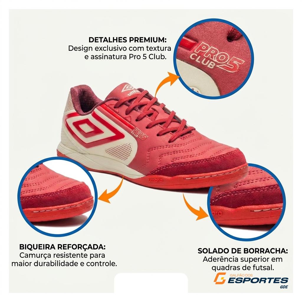Chuteira Futsal Umbro PRO 5 Bump Club Tênis Futsal Masculino Chuteira De Futsal PRO 5 Original