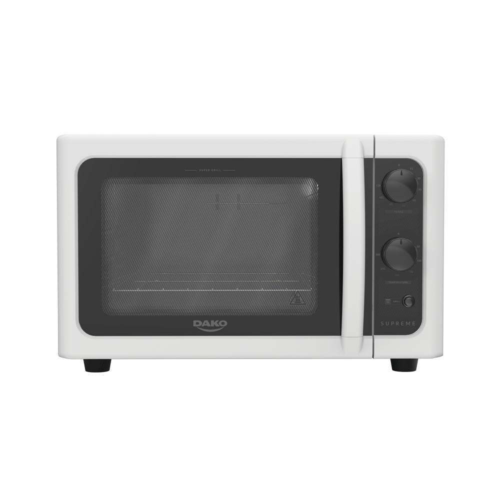Forno De Bancada Elétrico Dako Supreme Branco 44 Litros Com Grill Dourador - 127v
