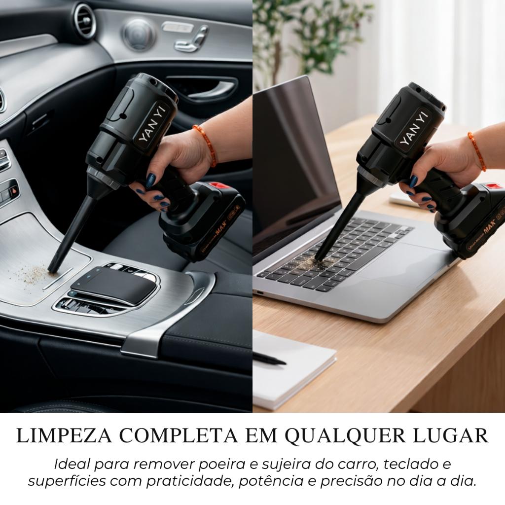 Aspirador De Pó E Soprador De Ar 120W Limpeza Pc Carro Casa Escritório Com Tecnologia Avançada Chef D
