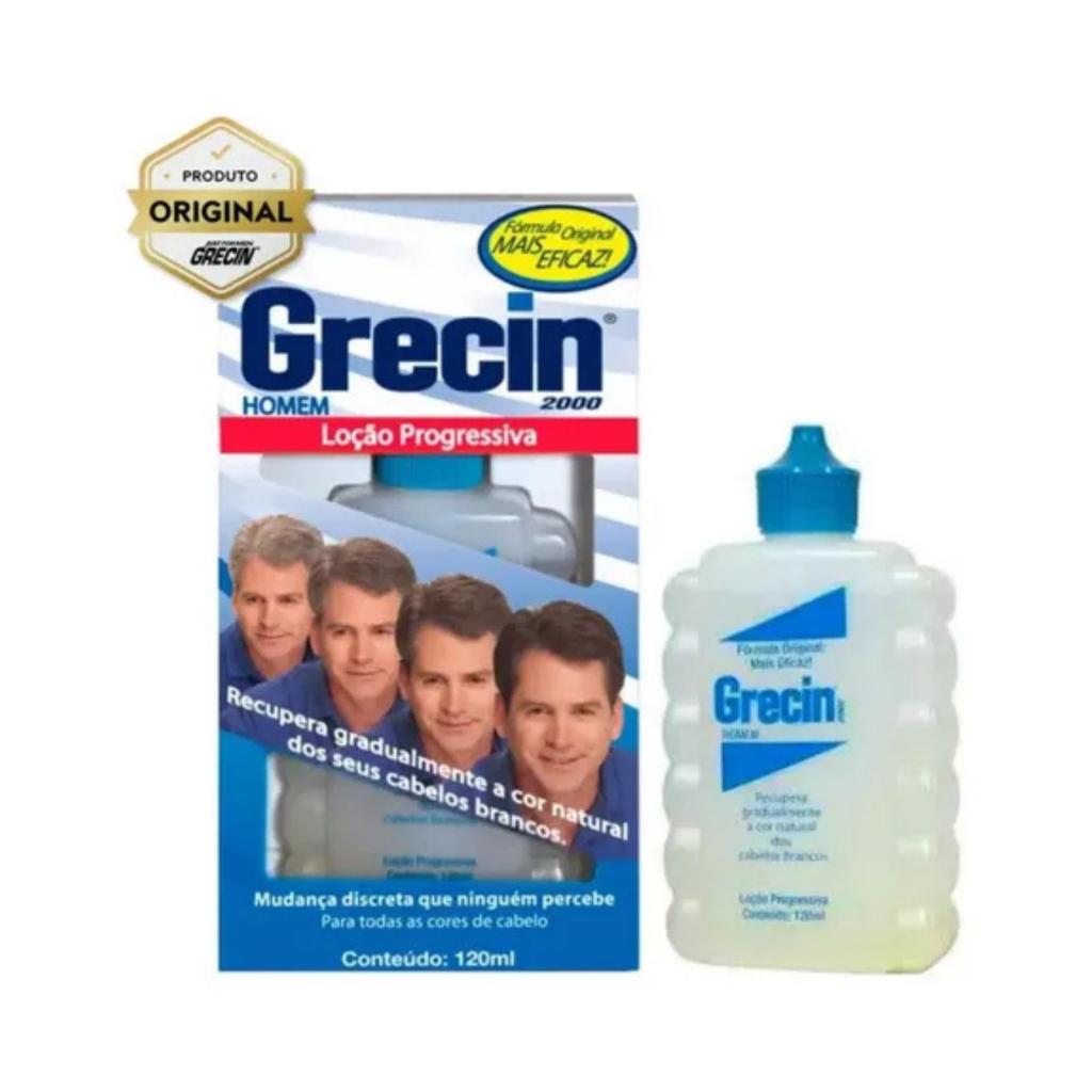 Loção Progressiva Tonalizante Grecin 2000 Matizador E Redutor De Grisalhos 120g