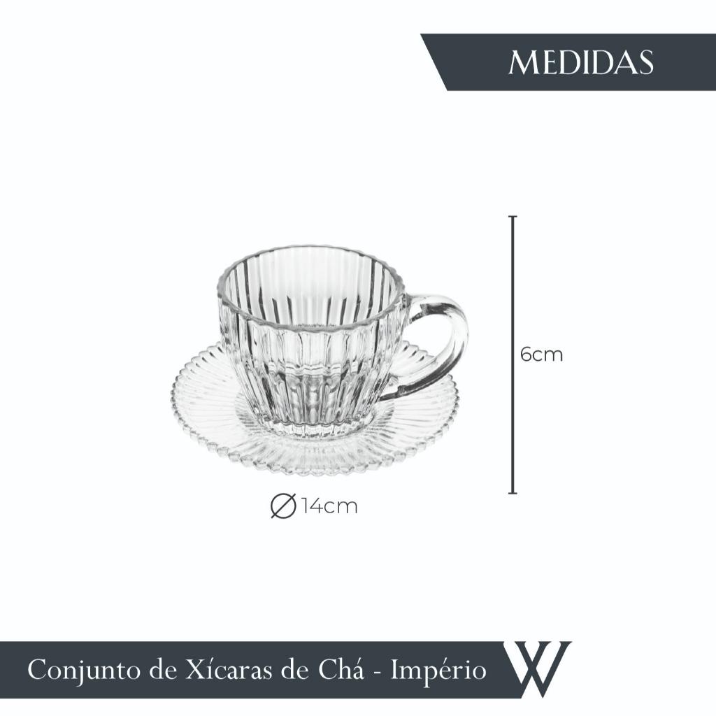 4 Xícaras De Café Wolff Imperatriz De Cristal 110ml