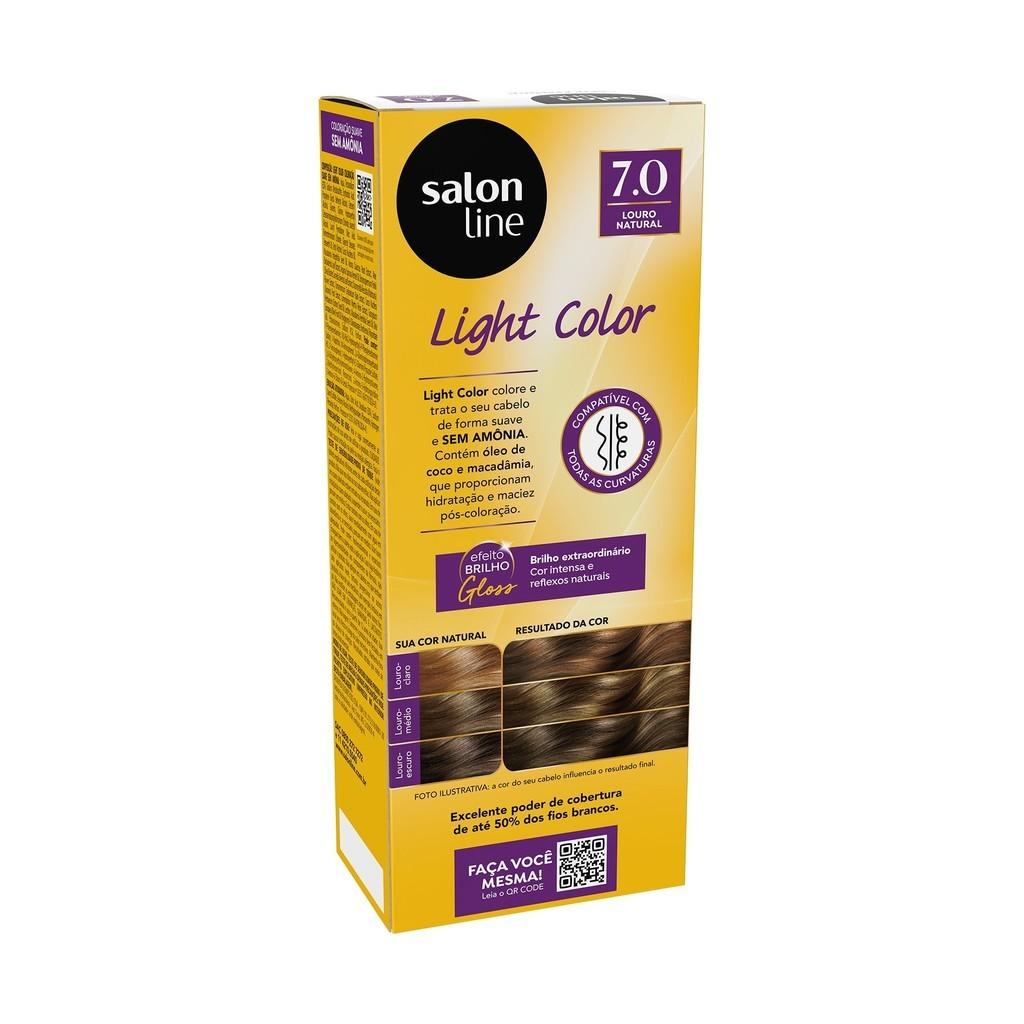 Kit Louro Natural Light Color 7.0 + Máscara Matizadora Meu Liso 300g
