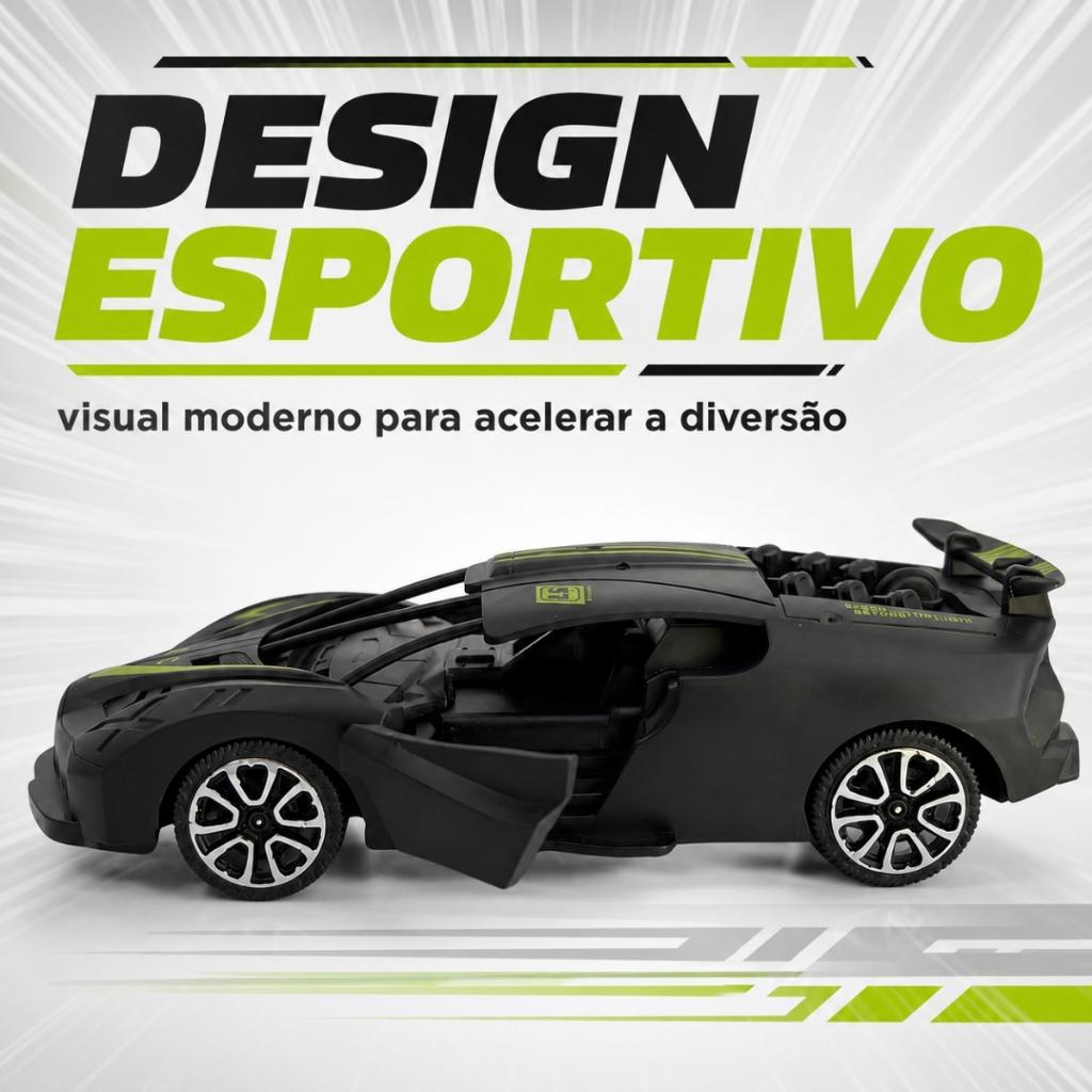 Carrinho Controle Remoto Super Carro Abre As Portas Carro Corrida