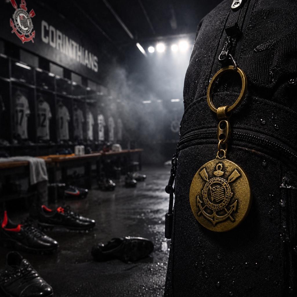 Chaveiro Dourado Oficial Corinthians Ouro Velho
