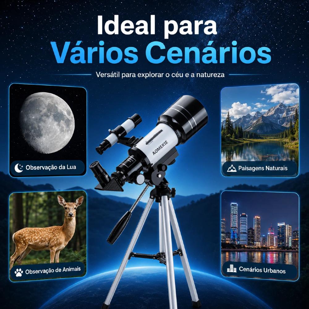 Telescopio Astronomico Profissional Tripé Ajustável 300mm Telescope Astronomica Profissional Telescó