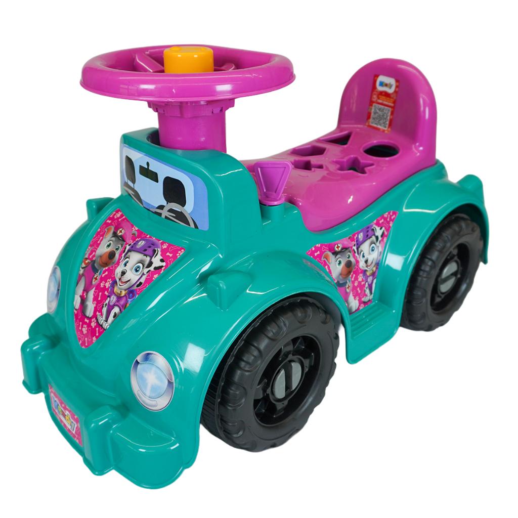 Quadriciclo Andador Motoca Educativo Menina Tiffany Buzina Vira Volante Pz Geométricas Cert. Inmetro