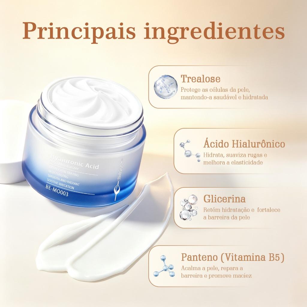 Beiermei Creme Hidratante Facial Hyaluronic Acid High Moisturizer 30ml Hidratação Intensa E Penetrante