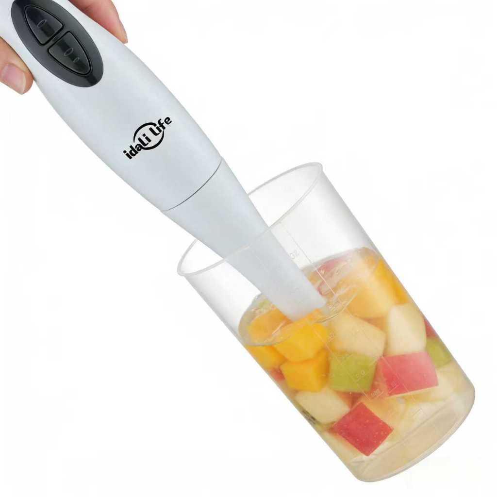 Mixer De Mão 2 Em 1 Com Copo 300W 127v Inox Triturador De Alimentos Idali Life