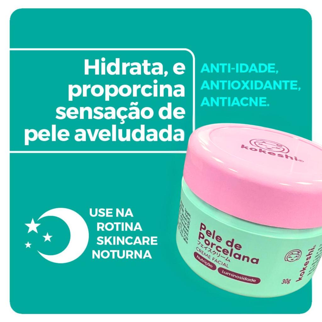 Kit Renovadores Kokeshi Creme Sérum Facial Pele De Porcelana Sérum Tudo Em 1 Olhos De Gueixa