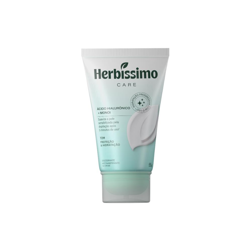Creme Desodorante Antitranspirante Herbíssimo Care Monoi E Ácido Hialurônico 55g