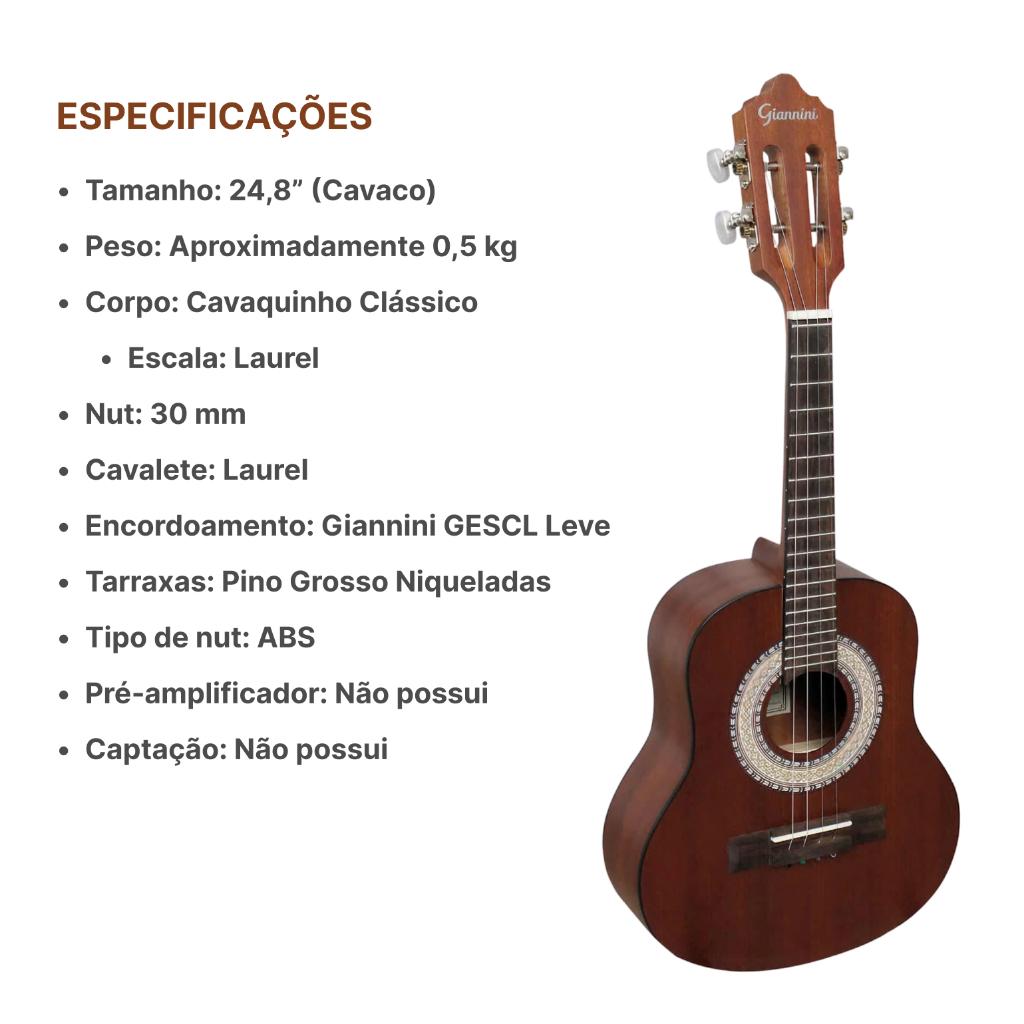 Cavaco Giannini Cs-34 PLUS Eletroacústico C/Bag Sls