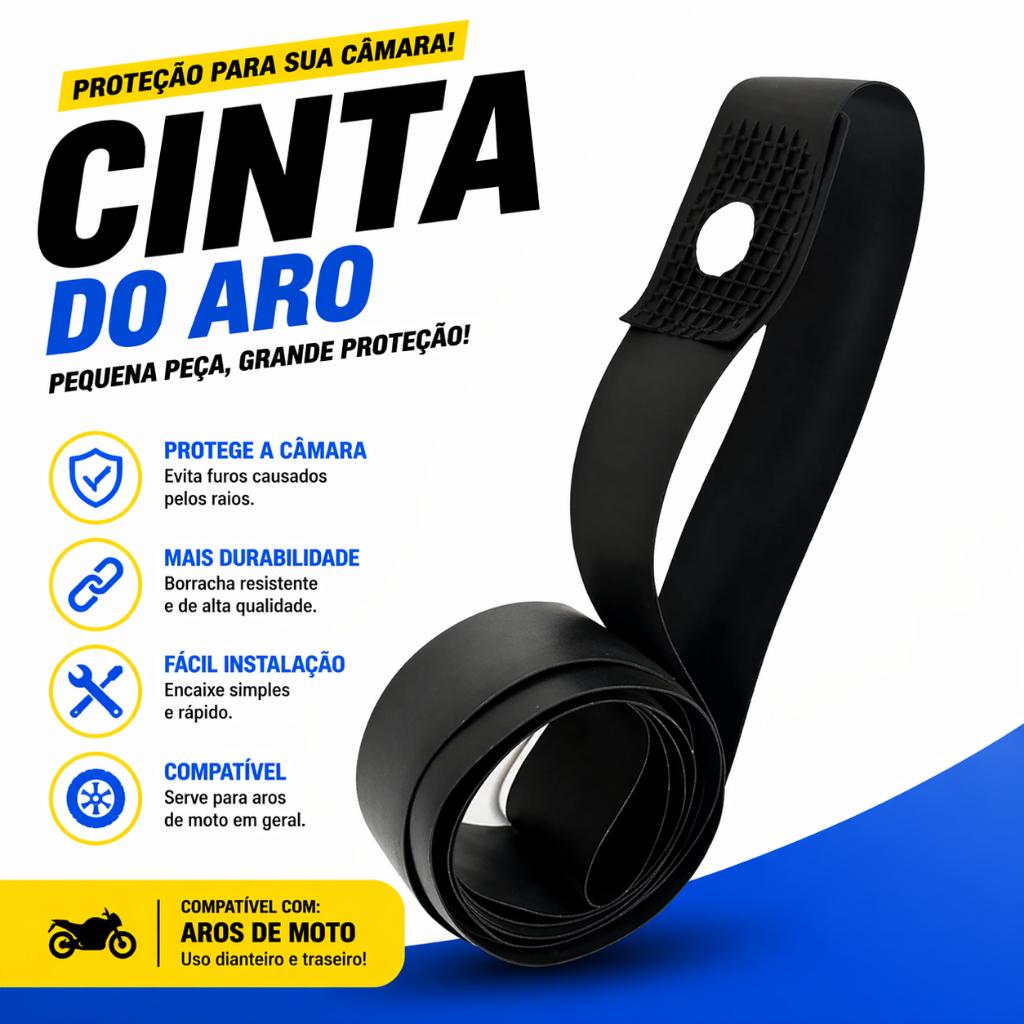 Kit Camara De Ar 80/100-14 Aro 14 TR4 + Cinta Aro Moto Biz 100 110 125 Pop 100 110 Traseira