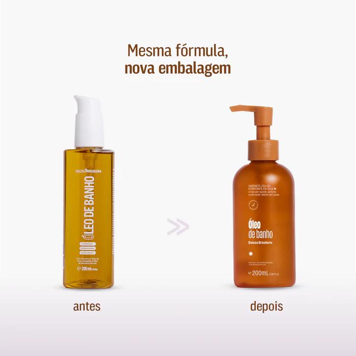 Kit 3 Óleos De Banho Hidratante Corporal 200ml Rosa Mosqueta Vitamina E Nutrição Intensa Beleza Brasileira