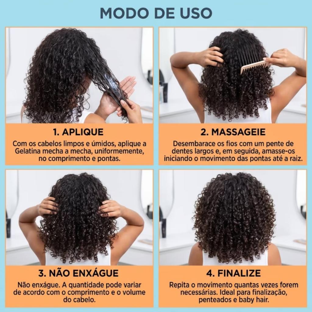 Gelatina Salon Line Definição Natural 550G