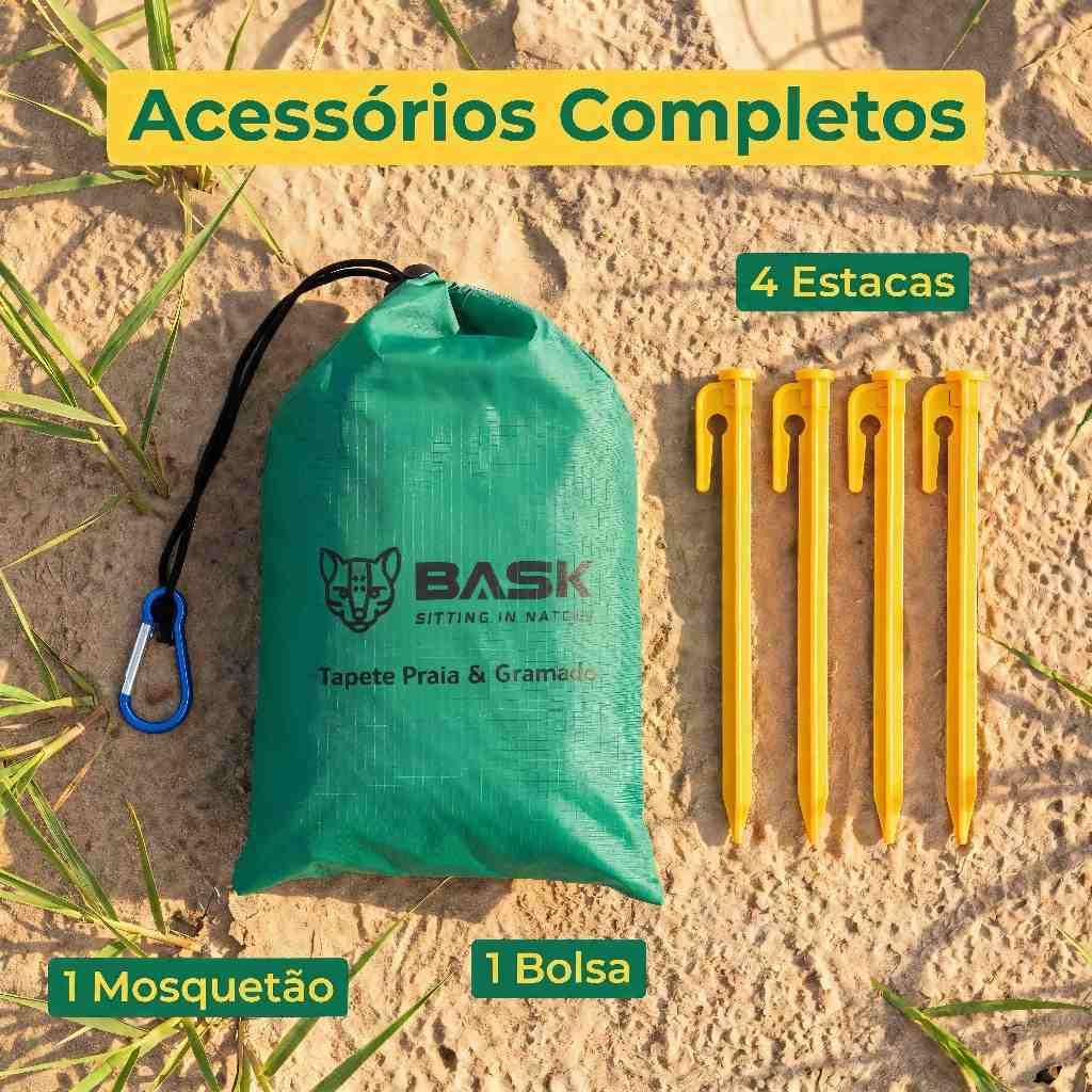 Tapete Praia Piquenique Bask Ultraleve Extra Grande Portátil Camping Acampamento Ao Ar Livre Bolsa