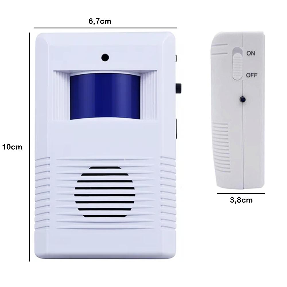 Sensor De Presença Anunciador Sonoro Ajustável Campainha Detector Movimento Alta Qualidade