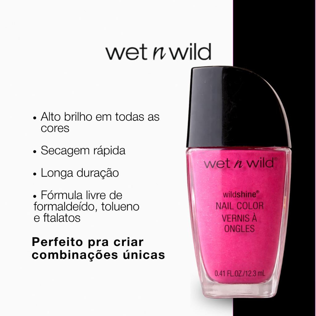 Kit 10 Esmaltes Cremoso Wet N Wild Alto Brilho Longa Duração Secagem Rápida Profissional