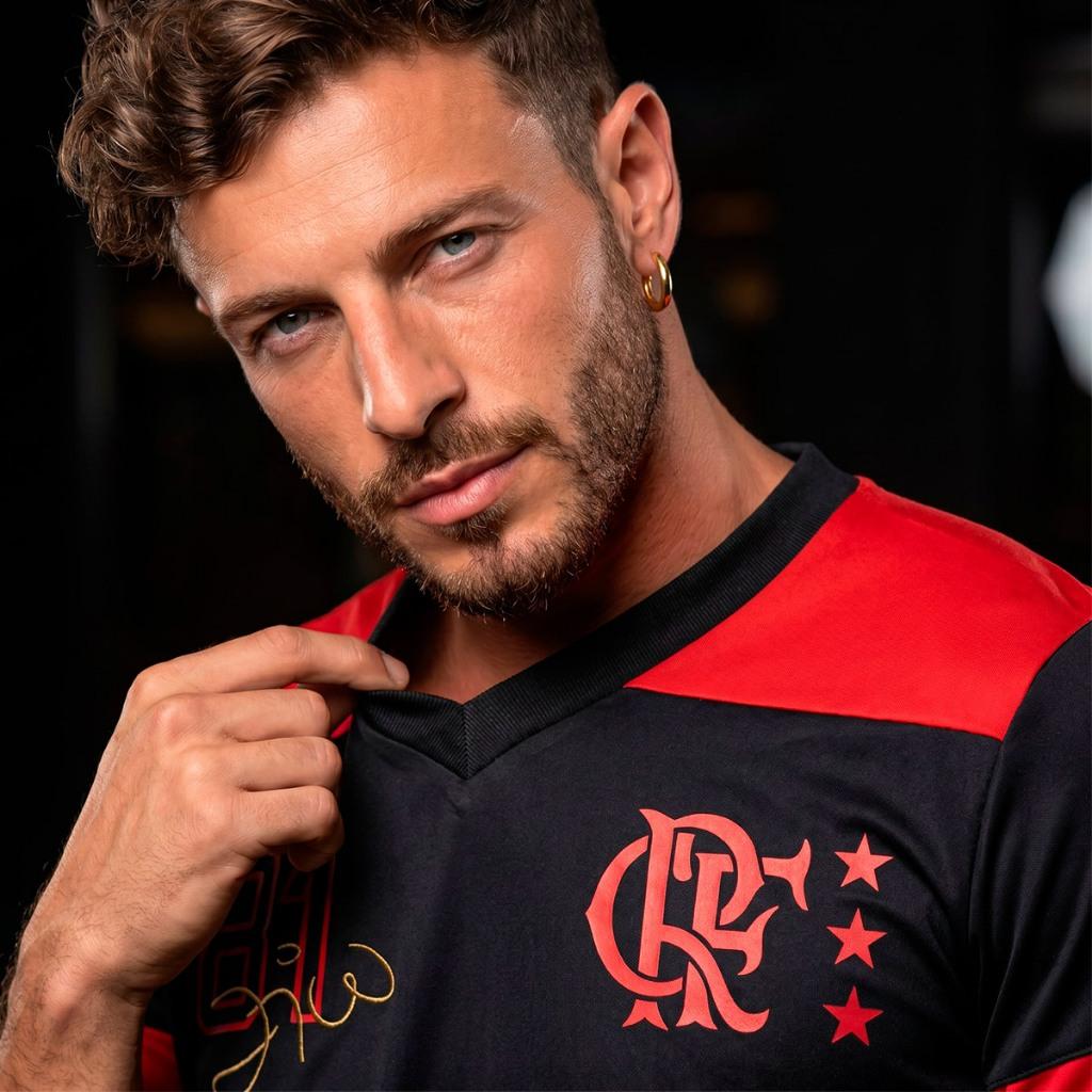 Camisa Flamengo Retrô Zico 1981 Dry Preta Masculina Oficial