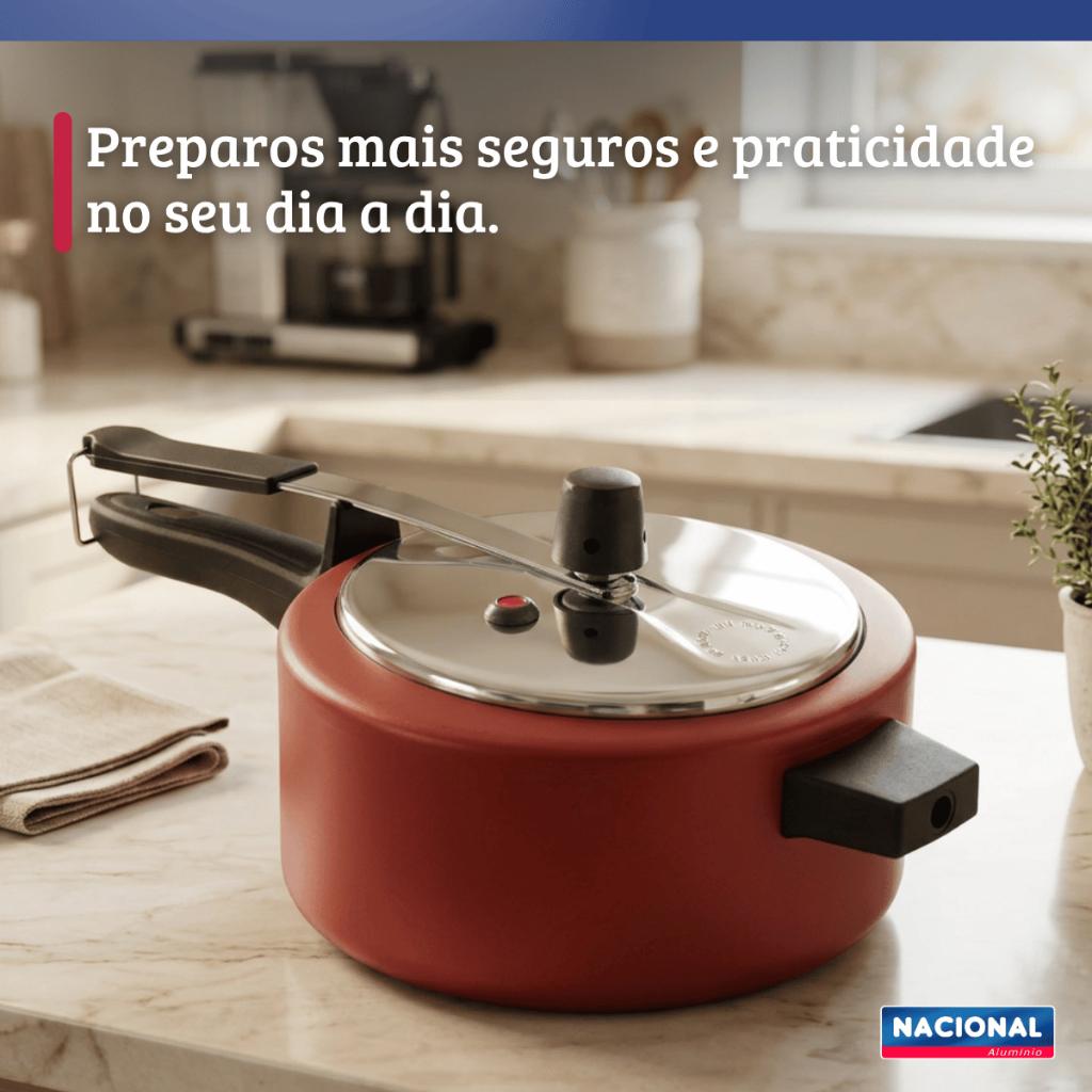 Panela De Pressão Antiaderente 3L Cereja Nacional