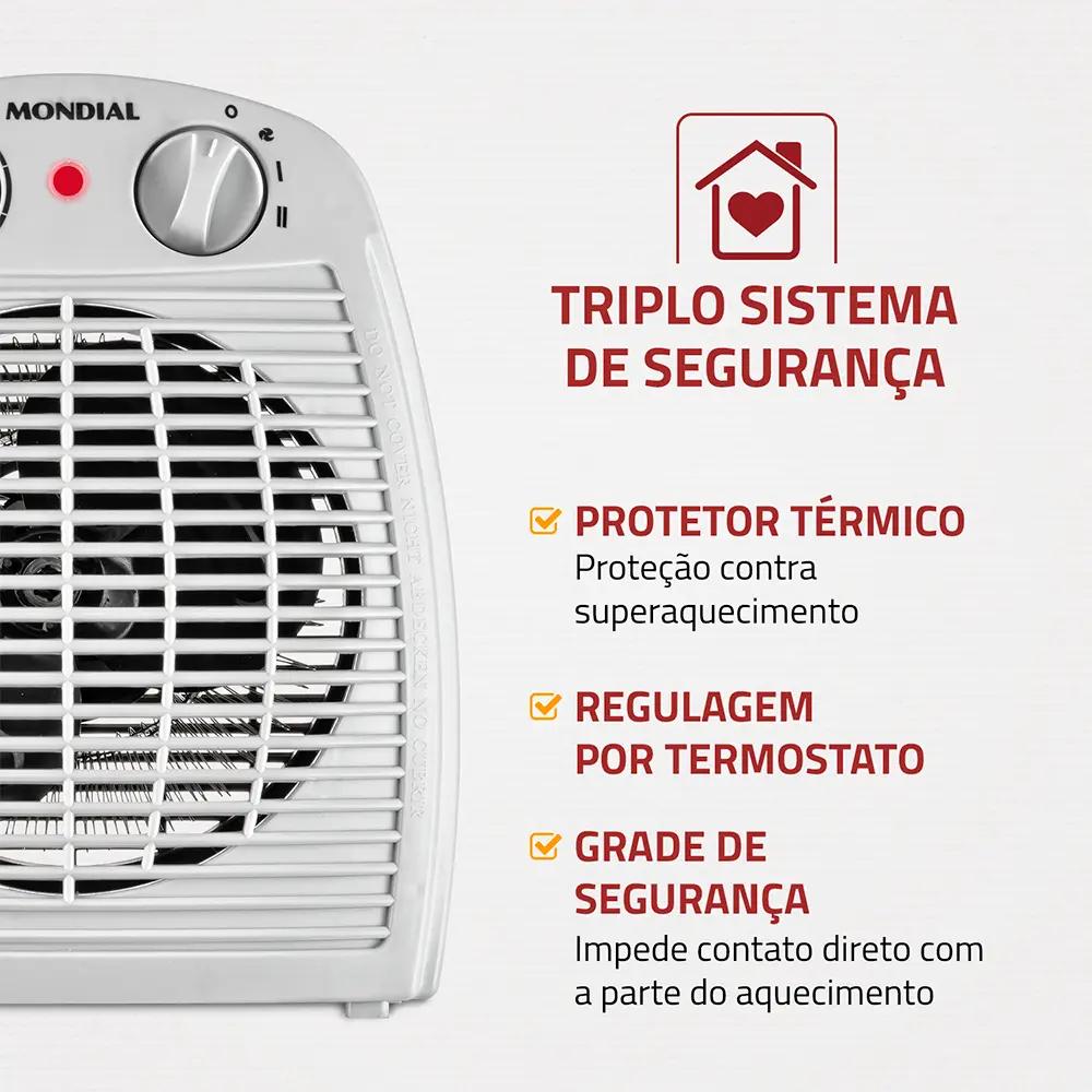 Aquecedor A Ar Eletrico Mondial A-08 3 Em 1 1500w