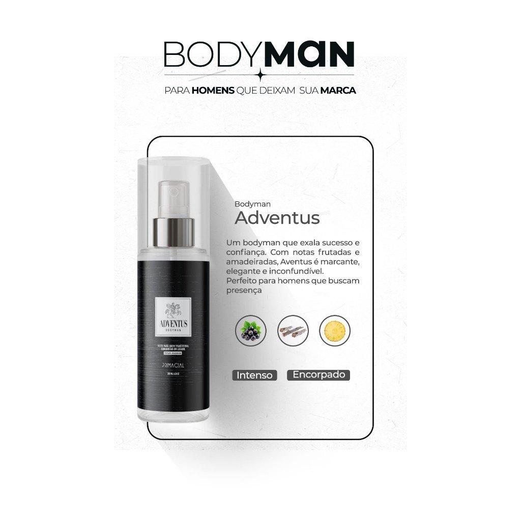 Kit Com 2 Body Splash Masculino Adventus E Enigma 200ml - Primacial Perfume Amadeirado Marcante