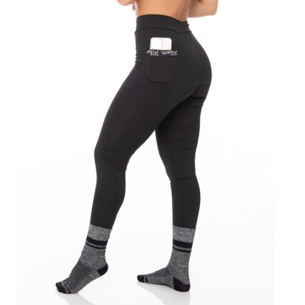 Calça Ciclismo Bike Mtb Way Preta Com De Forro De Gel Feminina Confortável