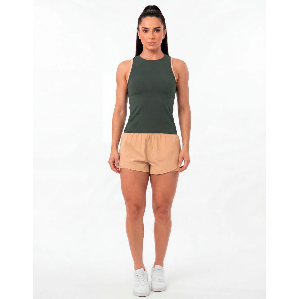 Short Corrida Duplo Garden Feminino Legbox Academia Fitness Treino Ginastica