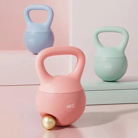 Kettlebell Emborrachado Antiderrapante Joyfox 4kg 6kg 8kg Peso Russo Para Treino Fitness Academia E Casa